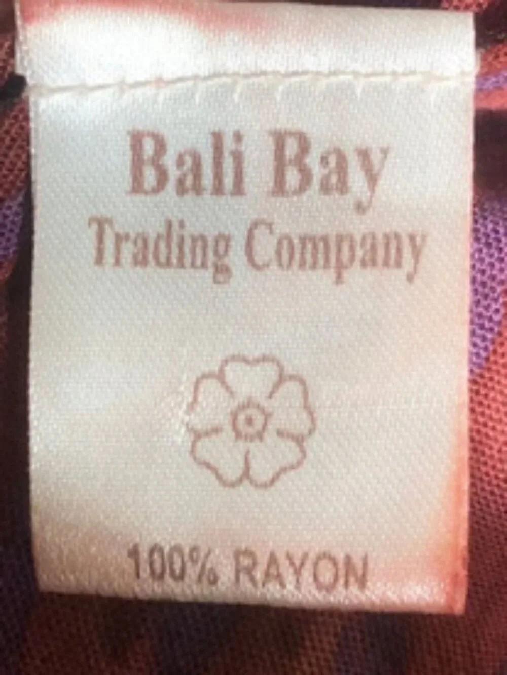 Vintage Bali Bay Rayon Sarong Scarf / Wrap – Handcrafted in Indonesia